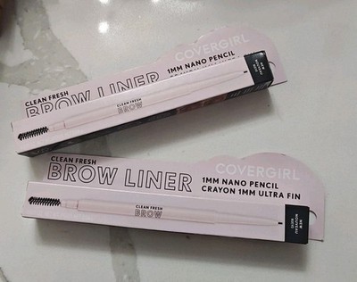 Covergirl Clean Fresh Brow Liner 1MM Nano Pencil Black Brown 700 X 2 New