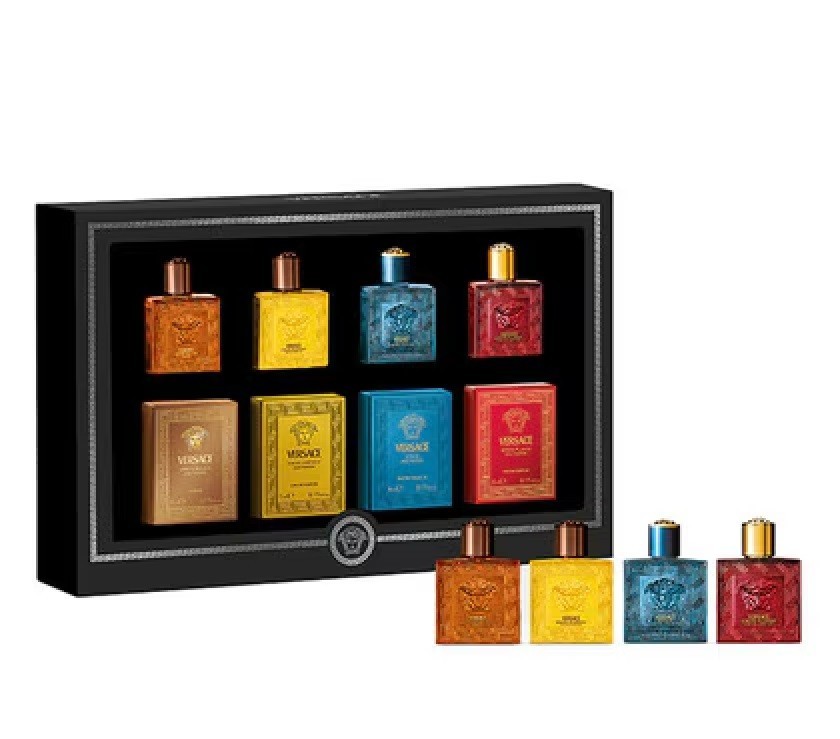VERSACE Parfum 🖤 Minature Men's Collection 4 x 5ml EDP EDT 🖤 Gift Set SEALED