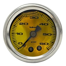 Vms Racing Universal 0-60 Psi 1.5 Fuel Oil Air Pressure Gauge Yellow 18 Npt Vms Racing Universal 0-60 Psi 1.5 Fuel Oil Air Pressure Gauge Yellow 18 Npt