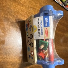 Disney Mickey Mouse Wooden Tool Kit 15 Pieces Pretend Play Set