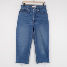 Madewell The Perfect Vintage Straight Jeans Womens 27 Blue High Rise Cropped