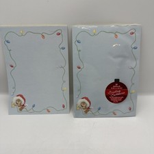 Hallmark holiday greeting enclosures stationary pad mouse with Christmas lights