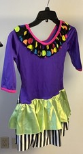 Dance Costume Gallery Adult Medium Colorful Purple Pink Black White Green