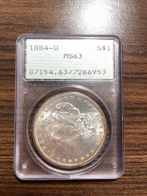 1884-O Morgan Silver Dollar $1 PCGS MINT STATE 63 MS 63 OGH RATTLER