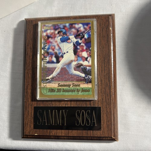 1999 Topps Season Highlights Sammy Sosa #202-20 Homers In June On Card In Plaque