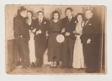 Entrance to the Party Great Gatsby Style Men Women Snapshot Antique Old Photo