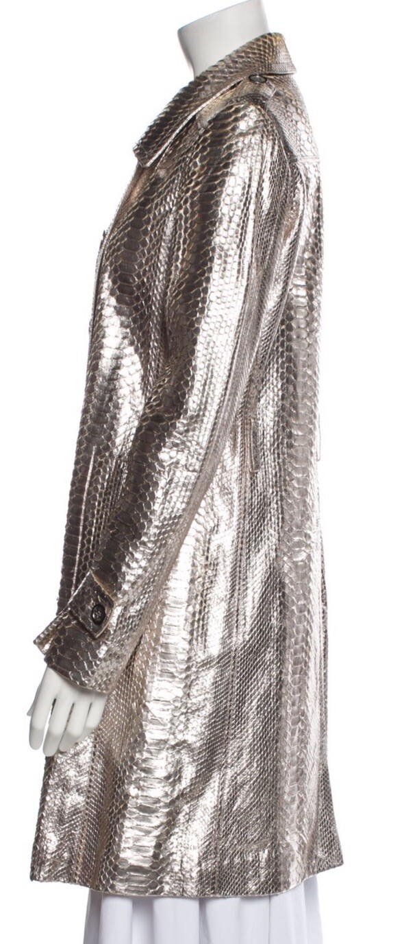 Museum Piece! Auth Celine Python  Snake Trench Go… - image 5
