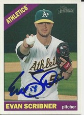 Seattle Mariners EVAN SCRIBNER Signed Heritage Card