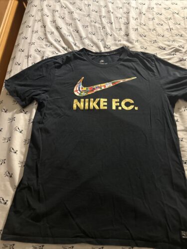 Rare Nike 1994 Mens Black FC Football Club World Cup Flag SZ Large THE NIKE TEE - Zdjęcie 1 z 14