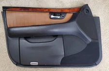 01-03 LEXUS LS430 FRONT LEFT DRIVER SIDE DOOR PANEL BLACK OEM