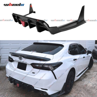 TOYOTA CAMRY AXVH70 リアイージープロ WheelX For 2018-2024 Camry SE XSE Matt Black LED Rear Diffuser+
