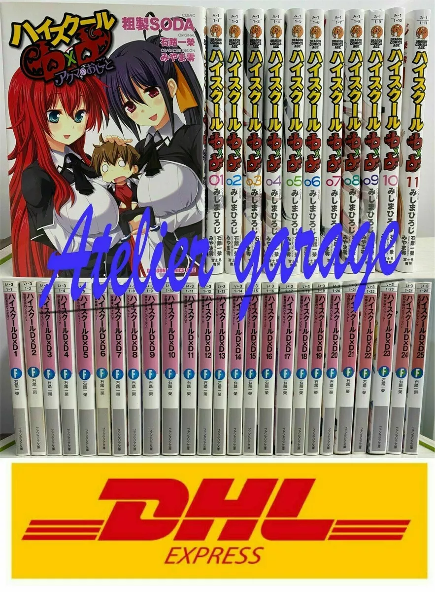 USED High School DxD Novel Vol.1-25 + Manga Vol.1-11+1 37 Set Japanese  Version