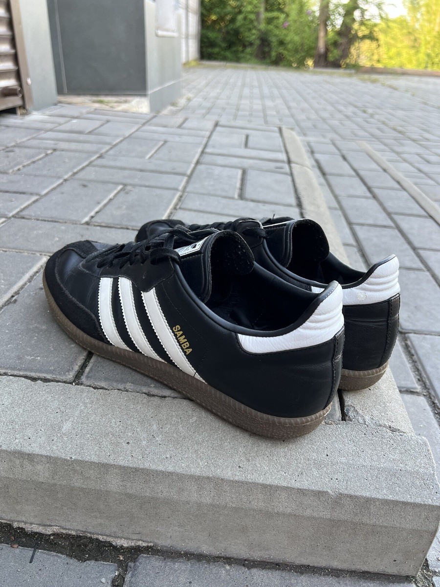 Adidas Men's Samba Shoe Black/White 019000 Brand Size 9 Leather | eBay