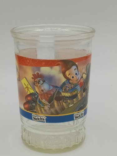 Vintage 2001 Welch's Jelly Jar Jimmy Neutron Boy Genius #2 Gotta Blast Glass Cup - Picture 2 of 3