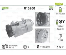 Compressor, Air Conditioning NEW GENUINE PART VALEO 813200