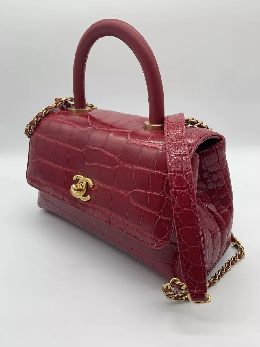 Chanel Full Flap Shoulder Bag Red Leather Auction