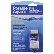 Potable Aqua Water Purification Tablets - Includes 50 Tablets Camping Hunting