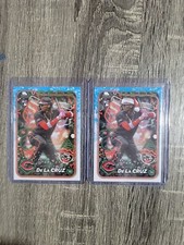 2024 Topps Holiday Elly De La Cruz Image Variation Santa Hat & Base Rookie Cards