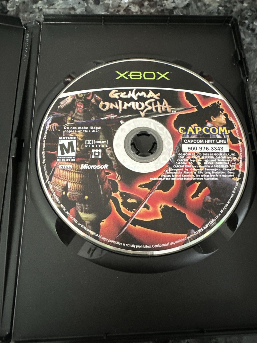 Genma Onimusha (Microsoft Xbox, 2002) Video Game Disc Only