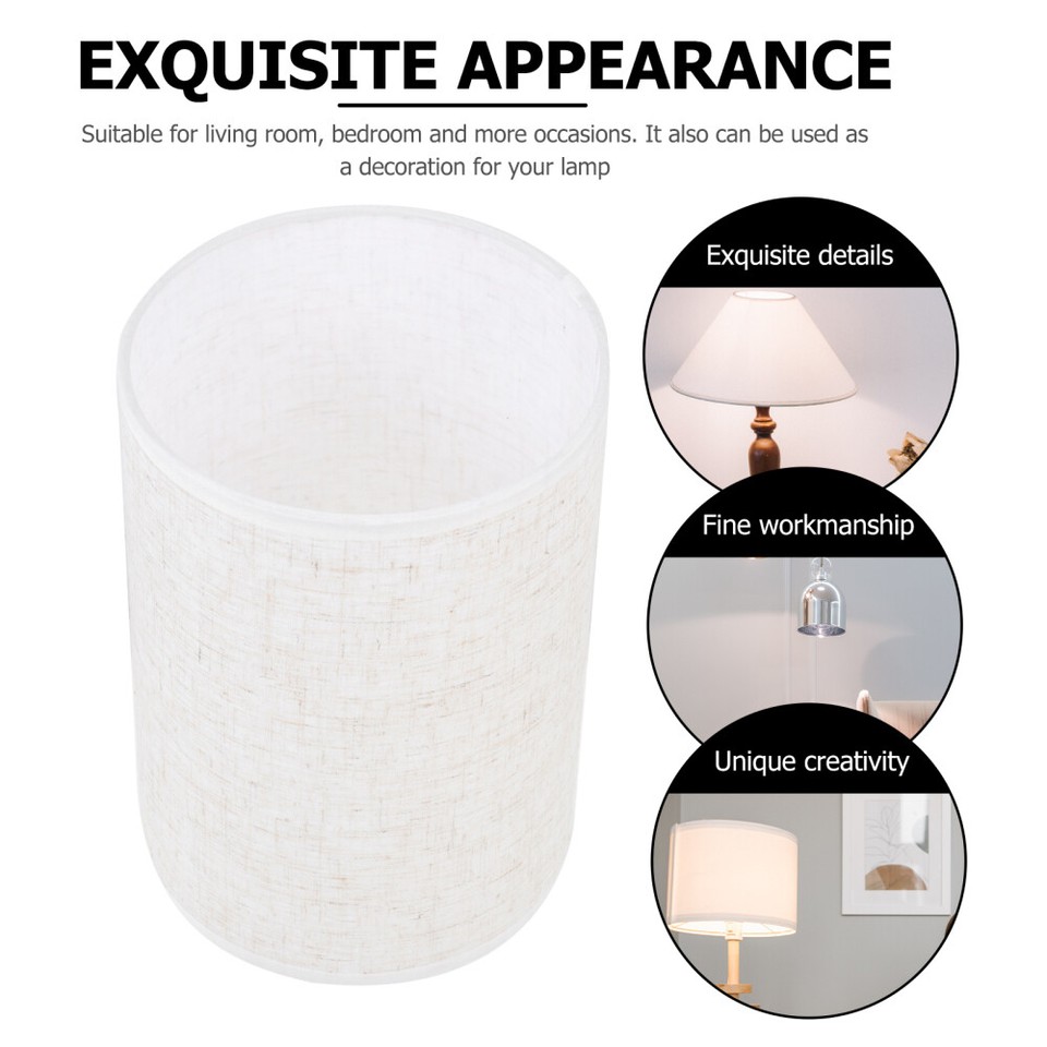 Lampshade E27 Light Round Lampshade Table Lamp Cover Drum Lamp Shades