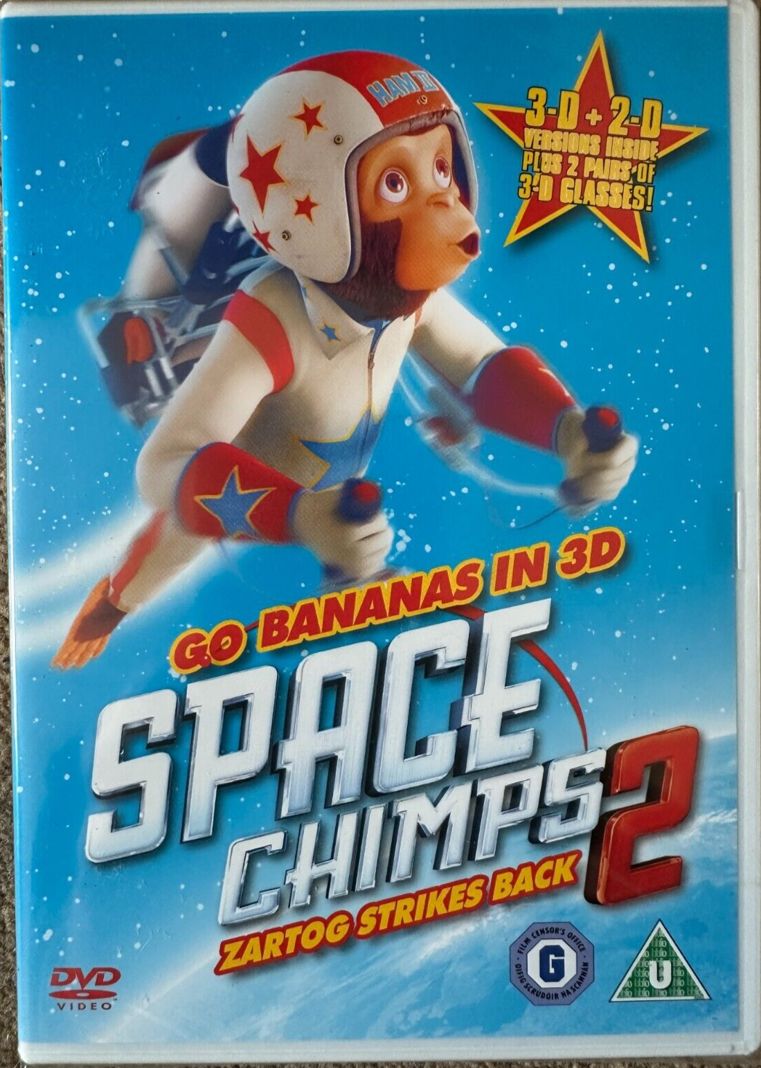 Space Chimps 2 - Zartog Strikes Back DVD - 2D & 3D - Region 2 - New & Sealed