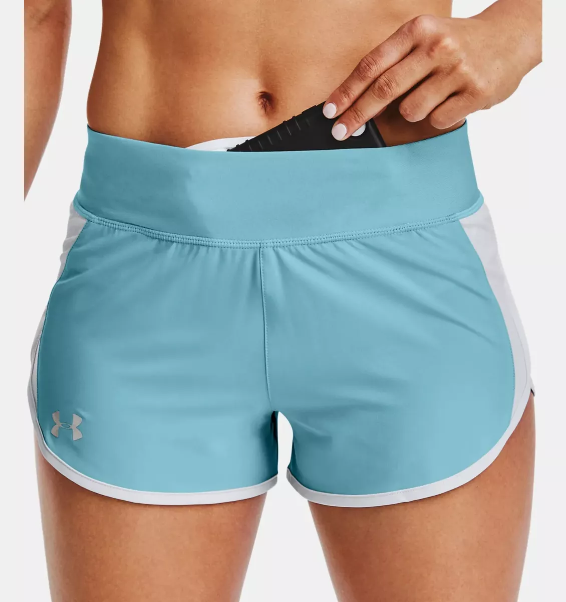 UNDER ARMOUR Women's UA RUN Speedpocket 3 Running Shorts NWT Size: LARGE