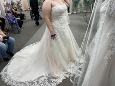 white wedding dress size 18