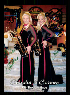 Claudia und Carmen Autogrammkarte Original Signiert ## BC 174230