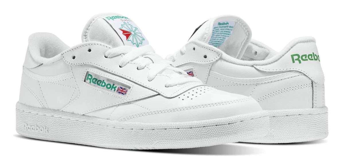 Reebok Classic Club C 85 White Green Mens Sneakers Shoes Item