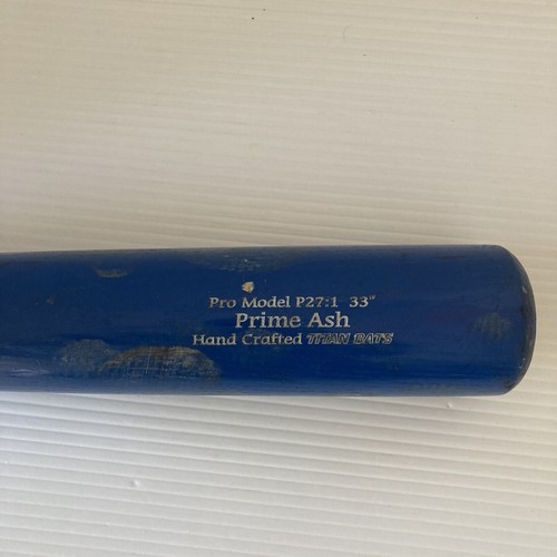 Titan Bat Co. Pro Model P27:1 33" Prime Ash Hand Crafted Wood Baseball Bat Blue - Picture 7 of 11