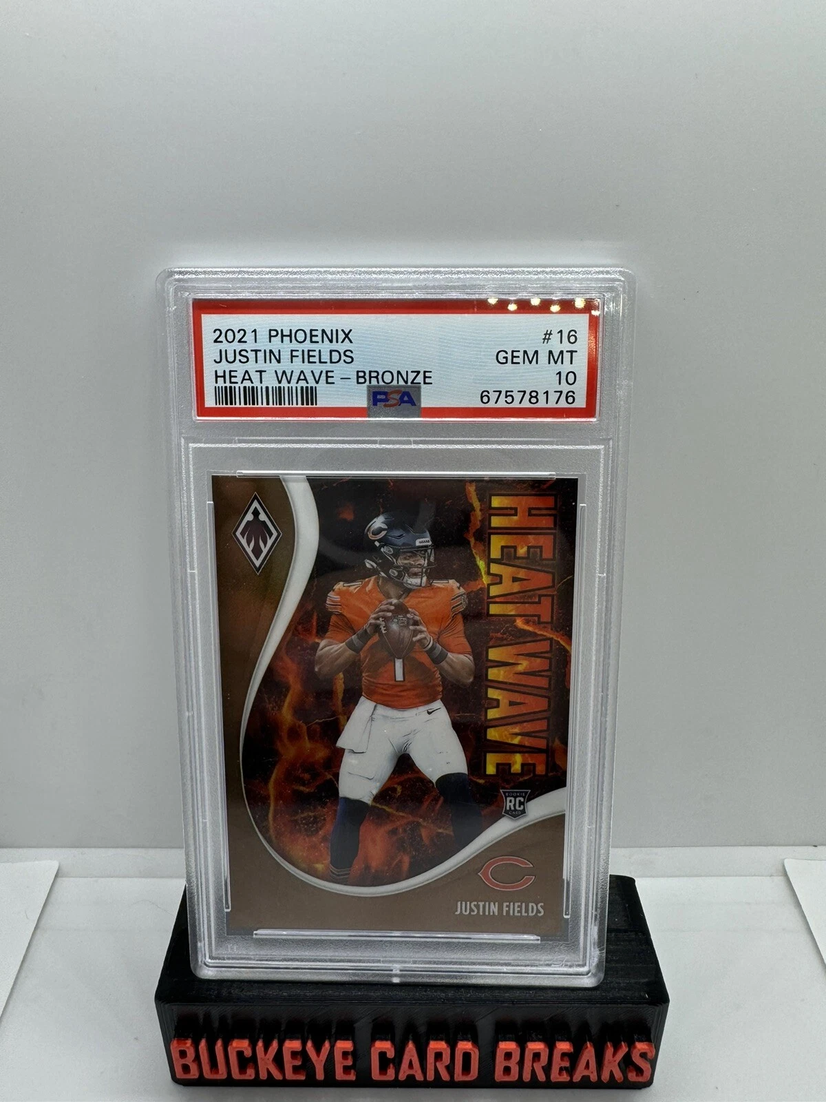 Justin Fields Panini Phoenix Heat Wave #16 Bronze