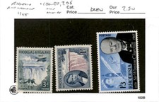 Rhodesia, Postage Stamp, #156-157, 206 Mint NH, 1955 Victoria Falls (AC)