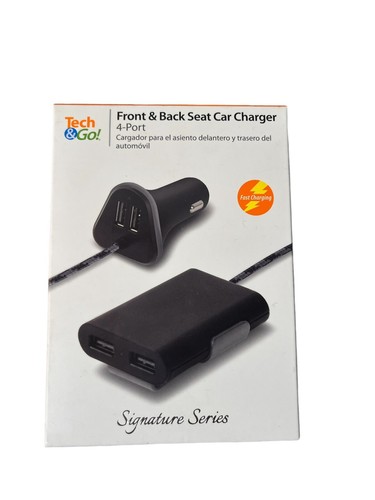 New Tech & Go 4-Port Front & Back Seat Car Charger - 9.6 Amp ( Factory Sealed ) - Picture 6 of 6