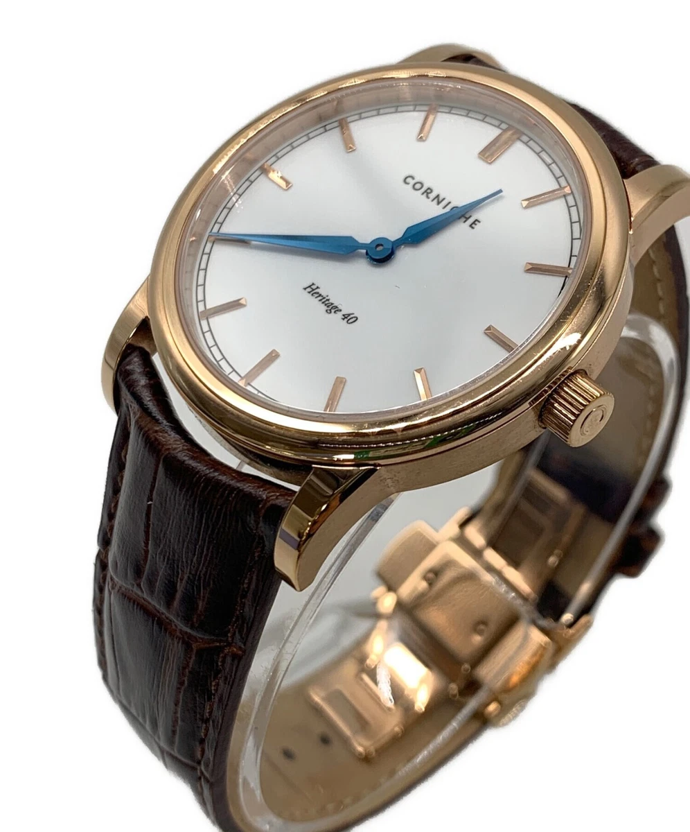 Corniche Heritage 40 Rose Gold with White Dial Mens Analog Quartz