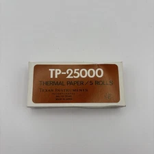 Vintage Texas Instruments TP-25000 Thermal Paper Rolls Made In Taiwan New 5 Roll