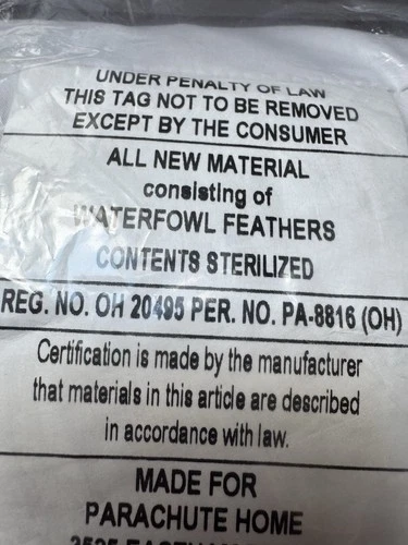 Parachute Feather Euro Pillow Insert - Thumbnail 5