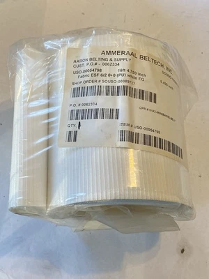 Ammeraal Beltech ESF 6/20+0 (PU) weiß FG Förderband 196,75” L x 6,49” Breite - Bild 1 von 4
