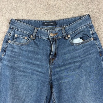 Aeropostale Aero Baggy Wide Leg Jeans Womens 2 Skate Blue High Rise Denim