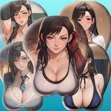3D oppai Anime Mouse Pad with Wrist Rest by Final Fantasy VII Tifa Lockhart #01