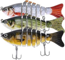 Señuelos de pesca para lubina, trucha, señuelos de superficie multiarticulados