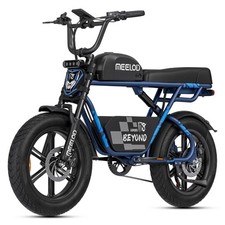 MEELOD Electric Dirt Bike 1200W Peak 48V Long Range Electric Moped 32mph 130Mile