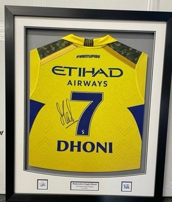 MS Dhoni Original Autographed CSK player jersey