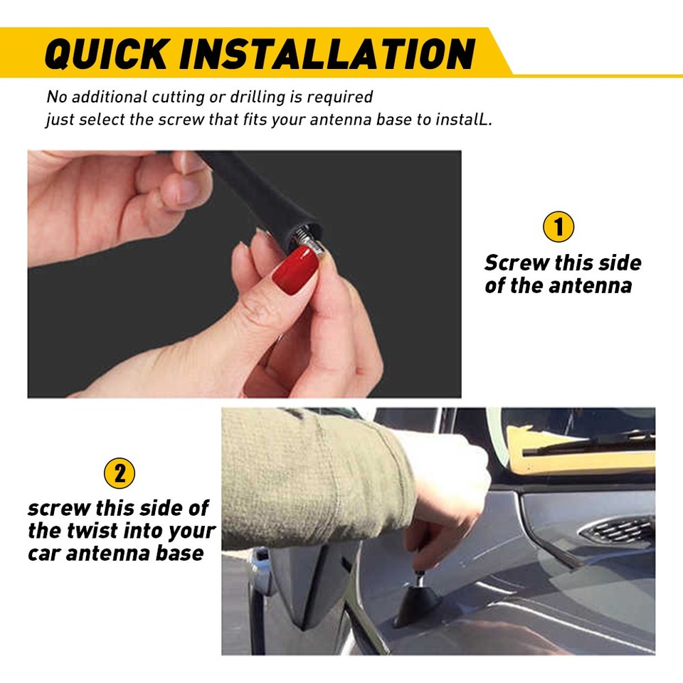 Power Antenna Radio AM/FM Replacement Mast Fit Trunk SUV Pickup Plastic ...