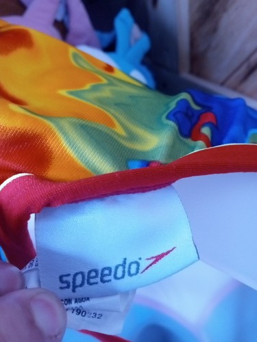 Traje de baño Speedo para mujer de una pieza Resistencia cuello cuadrado traje de baño talla 10 - Imagen 5 de 8