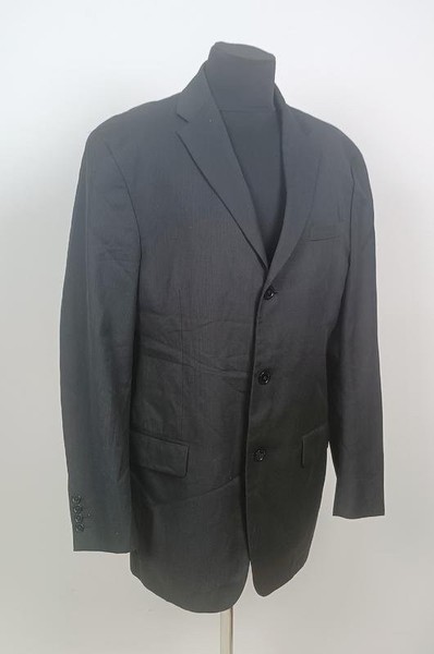 Women DKNY Blazer Grey Wool 46 / 3XL / 54