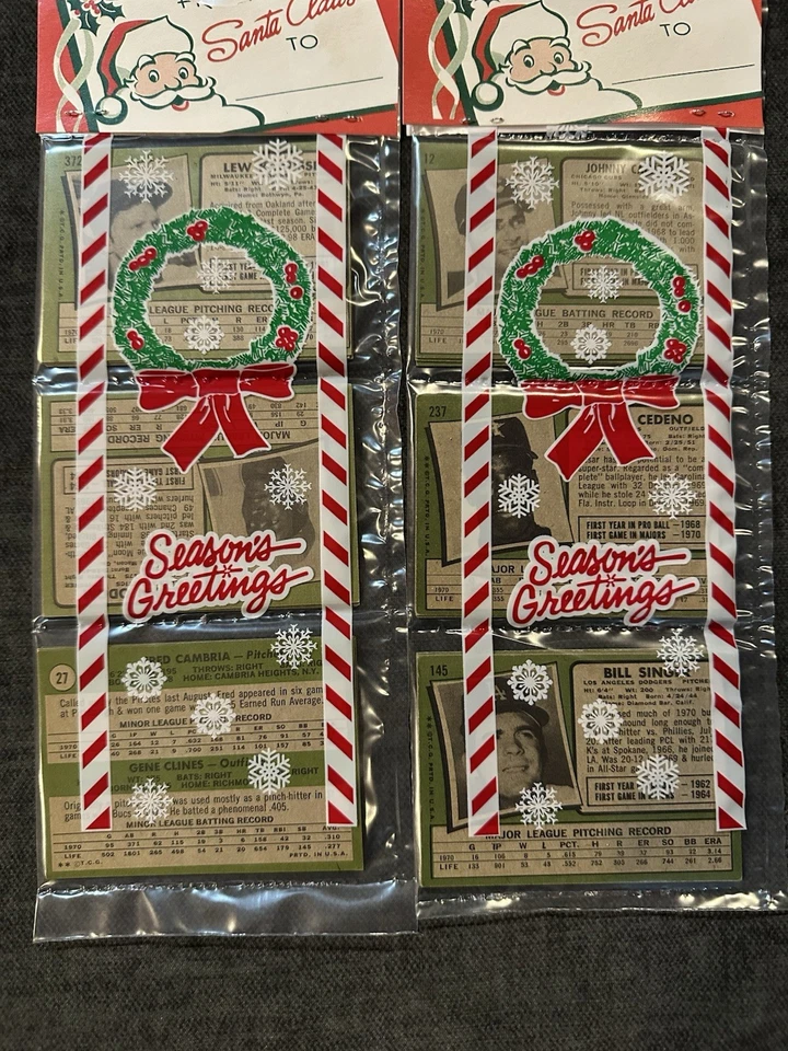 2-1971  TOPPS XMAS BASEBALL RACK PACK TOM SEAVER OSCAR GAMBLE BOB VALENTINE RC - Image 2 of 2