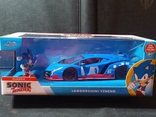 Jada Toys Sonic The Hedgehog Lamborghini Veneno 1/24 Metals Movie Diecast Car