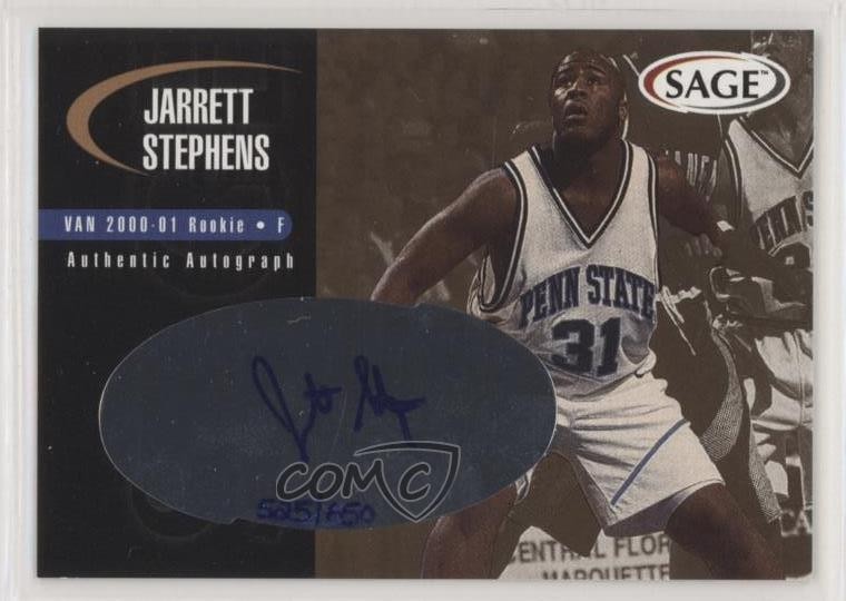 2000 Sage Authentic Bronze 525/650 Jarrett Stephens #A47 Auto 2b2