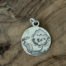 1800’s Love Token Pansy Flower F M H FMH FHM HMF HFM MHF MFH Silver Coin US