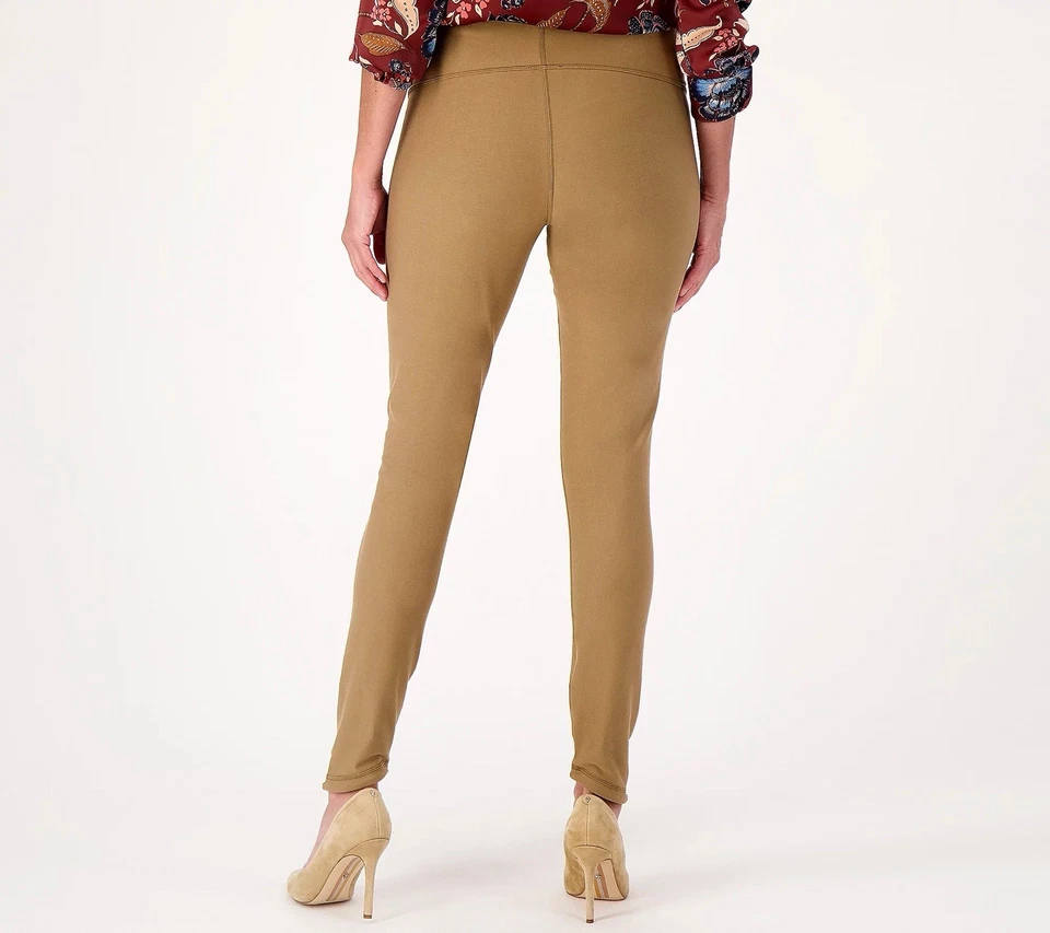 Pantalones ajustados reversibles para mujer con control Renee’s talla S color topo oliva A549032 Foto 2 de 4